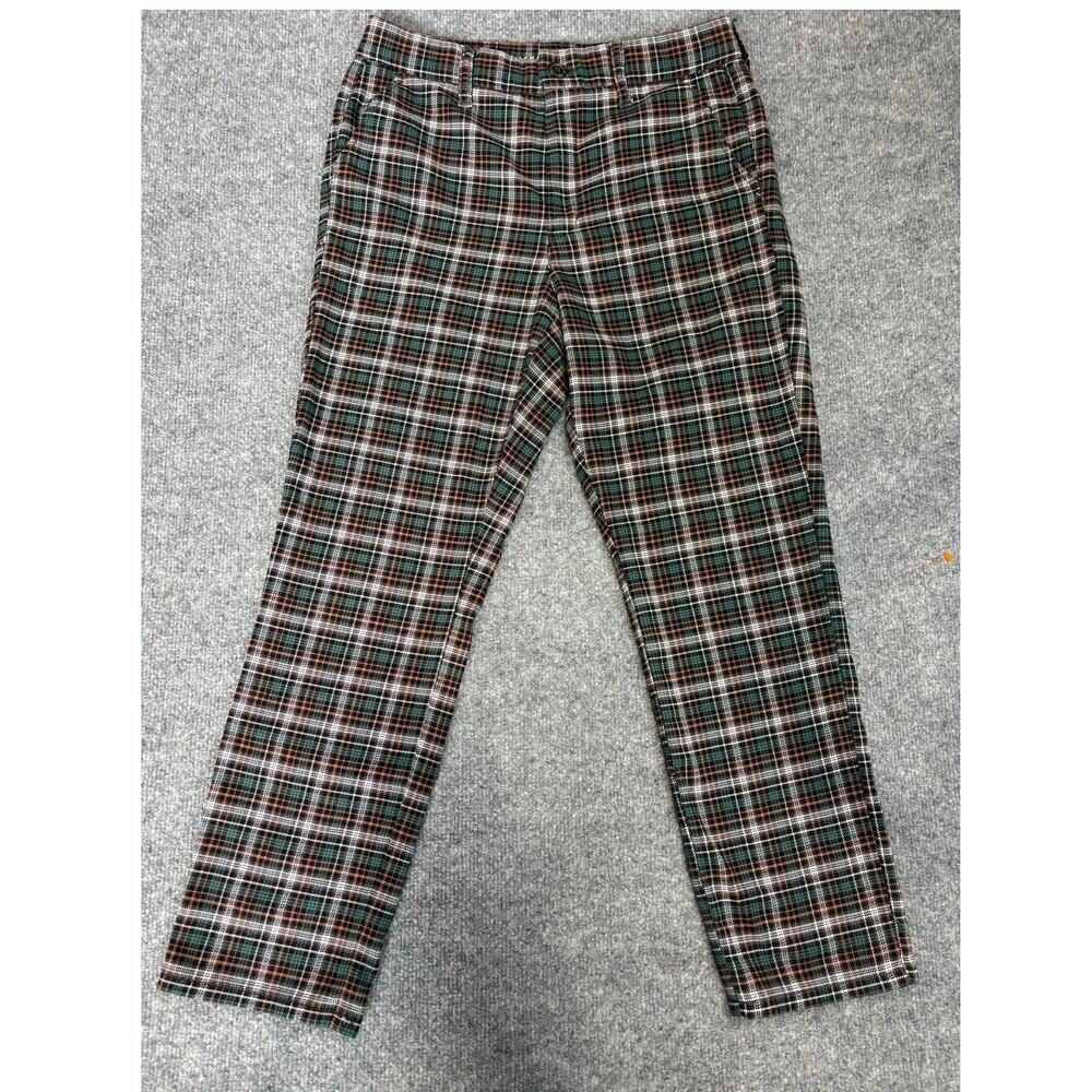 American Eagle Plaid Pants Size 10 Women's Ankle Stretch Slim Workwear